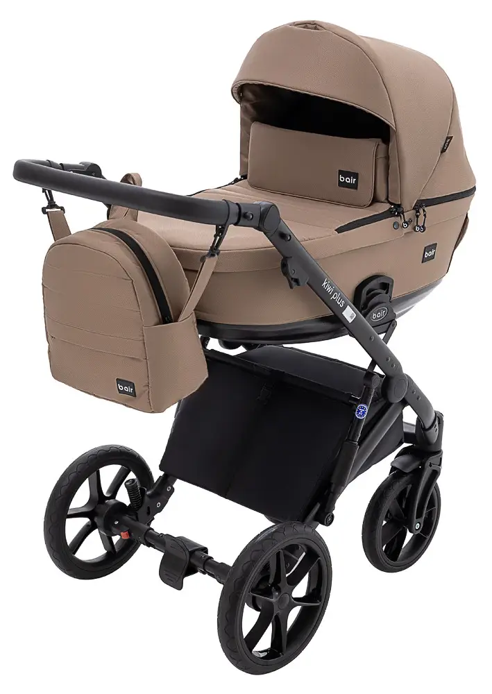 Коляска 2 в 1 Bair Kiwi Plus ECO Soft BKP-857 темный капучино